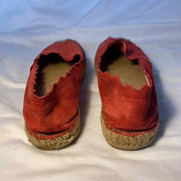 Macarena Espadrille Shoes Womens US 7.5 EU 38 Suede Elisa Scalloped Slip On Red - Picture 2 of 13